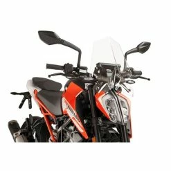 Cheapest 🎉 Wind Screens Puig Naked N.g. Sport Screen Ktm 125 Duke 17-18 Clear 🎉