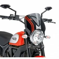 New 🔥 Wind Screens Puig Naked Windscreen Ducati Scrambler 15 Light Tint / Black 🔥