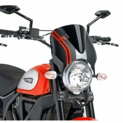 Deals 🛒 Wind Screens Puig Naked Windscreen Ducati Scrambler 15 Black / Carbon 🎉