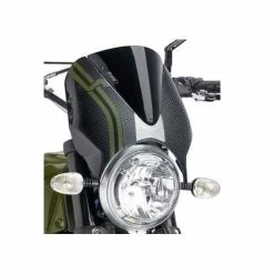 Budget β€οΈ Wind Screens Puig Frontal Plate For Ducati Scrambler Desert Sled/cafe Racer 2017 Black π